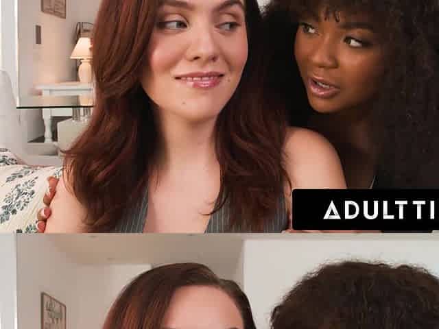 ADULT TIME - Straight Girl Cami Strella Secuced First Lesbian 3-Way WIth Freya Parker Avery Jane