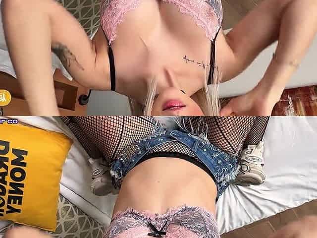 Golden-haired Step Sister Role-Play: POV Deepthroat Ejaculation