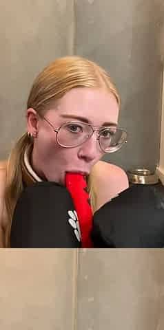 Curly Blonde Teen Records Solo Dildo Masturbation More at