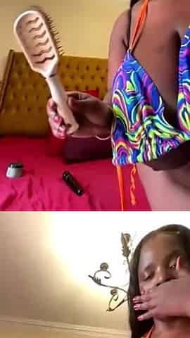 Black SSBBW Striptease & Anal Masturbation
