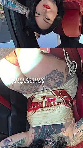 Step mommy catches step son touching himself in the car with her.