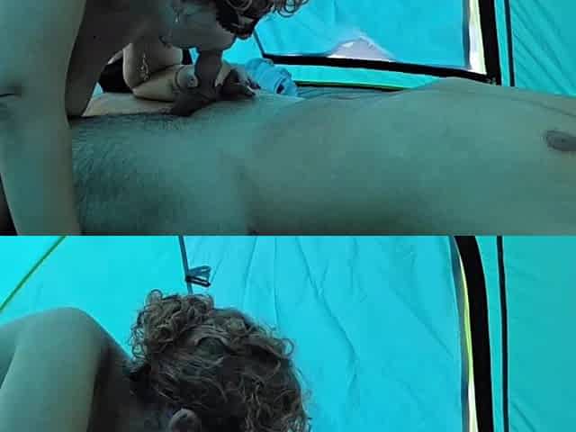 That babe Rides Me in a Tent: Mutual Climax in Camping Public