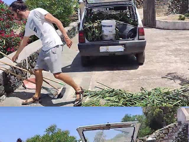 ITALIAN GARDENER... Breasty woman pays him in kind with a Spanish beauty [ITALIAN DIALOGUES]