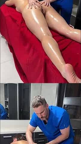 Oriental College Angel Getting In nature's garb Oil Massage Tomie