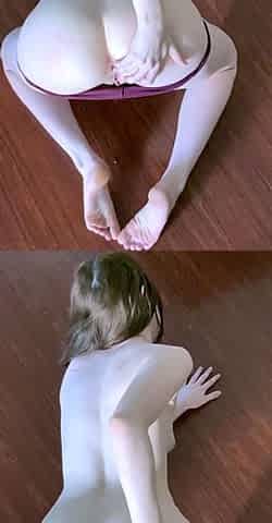 Young amateur teen in solo masturbation getting kinky