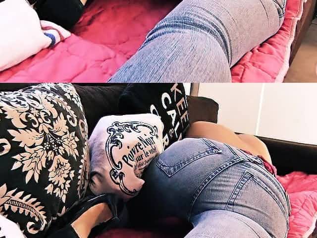 Perfect Round Ass, Thigh Gap, Tight Jeans, Spreaded Ass Skinny Teen