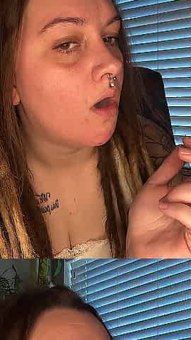 Smoke sesh with French inhale- full vid on OF