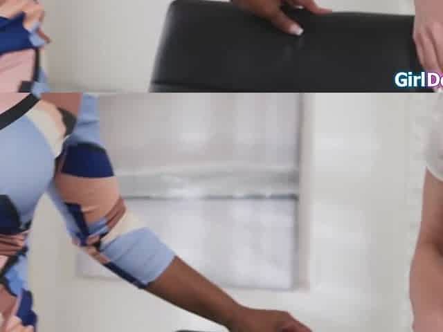 Front row seats to the office lesbo cunt squirting show