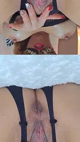 blond woman masturbating