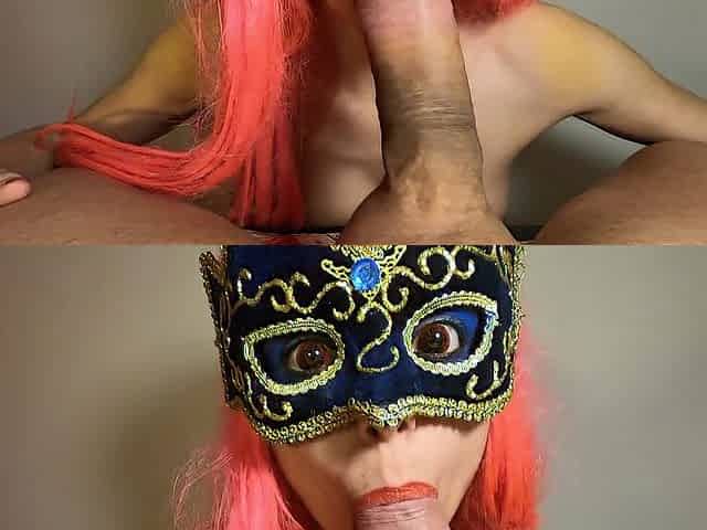 eccitante pompino in POV Jenny Pink prende tutto in bocca e ingoia - 4k