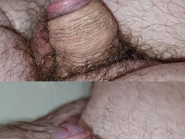 Midget shows his dick, plays with foreskin and cum!