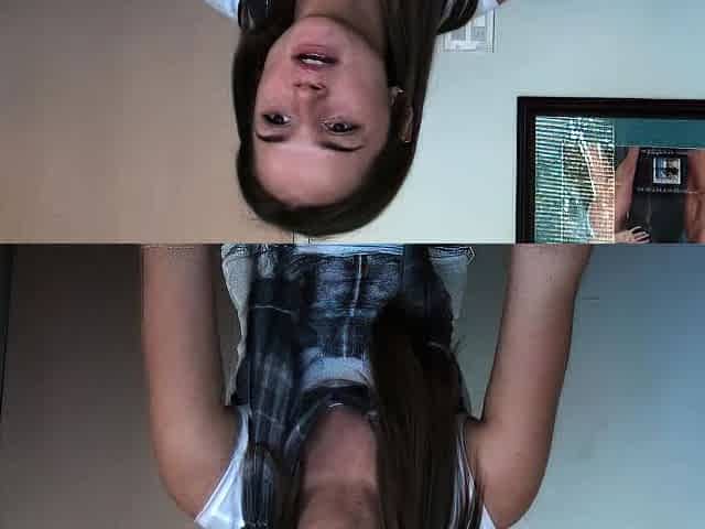 Very hot busty brunette solo masturbation on webcam