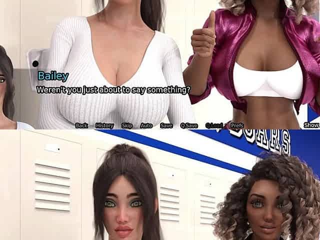 Sexbot Steph Route #1 Animated Porn Gameplay - Mixed Race Hottie Jerks off Nerd