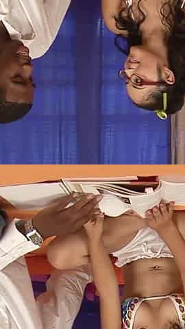 Actually they just wanted to do their homework together but the fat black cock got in the way