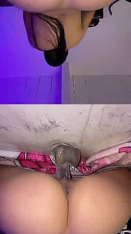 Beauty with a large booty rides her vibrator 'cuz that babe hasn't drilled in months
