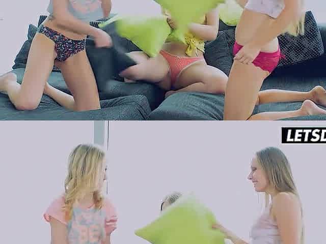 Romantic Lesbo Makeout with Emily, Kinuski & Rebecca Full Scene