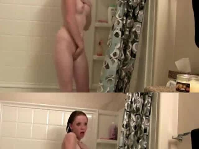Riley Rebel with natural titties and Shower Climax