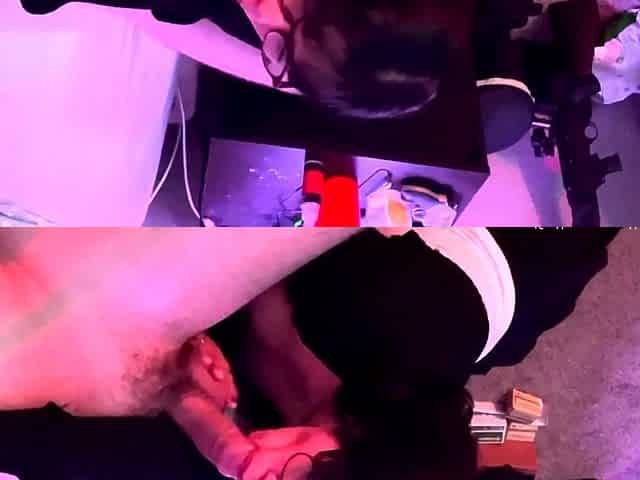 Brunette hardcore blowjob