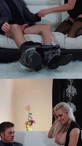 Sexy Big Tits Blonde MILF Michelle Thorne Gets Her Wet Pussy Covered in Cum