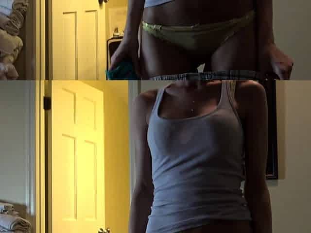 Amateur blonde gives great handjob