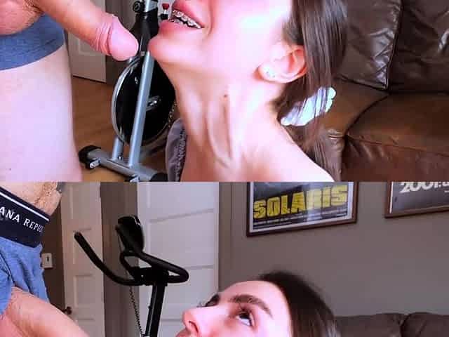 Deepthroat With Delicious Busty Slut