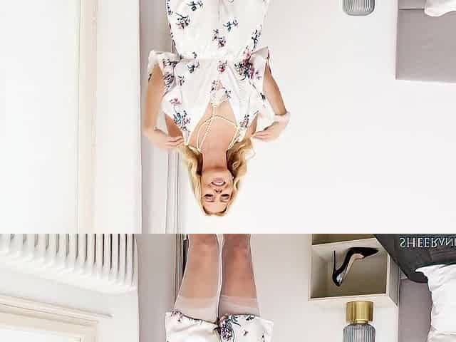Swedish Czech mother I'd like to fuck Lynna Nilsson masturbates in white ff nylons