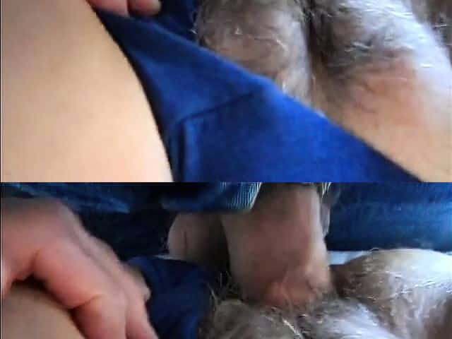 parting her panties for fuck and show