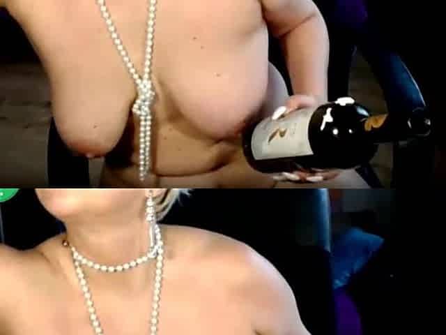 Charming Mature Bitch and a Bottle