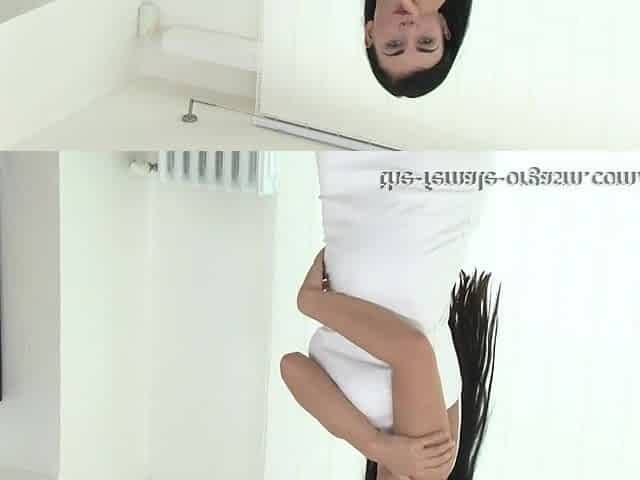Hawt Coed with Large Natural Melons Masturbates to Real Orgasms