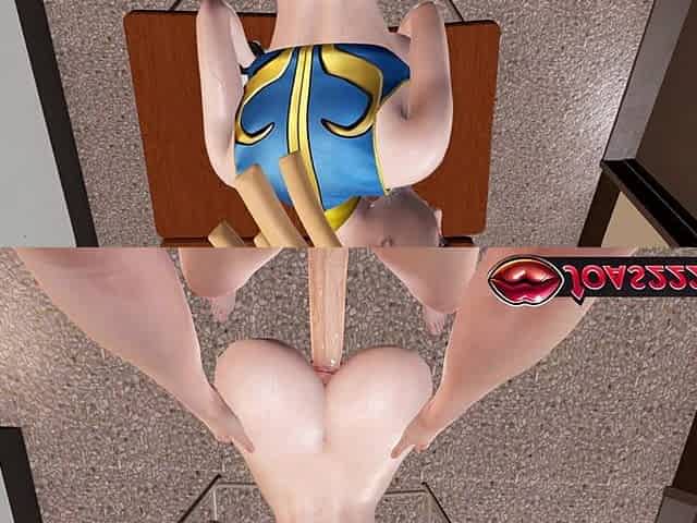 Chun Li in Perfect Body 3D Animation Reverse Lifting Pose Fuck with Wet Pussy, Intense POV Doggystyle for Perfect Ass