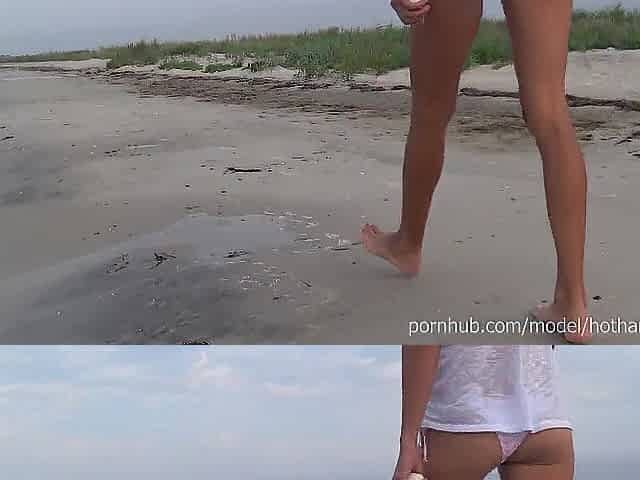 Topless hunt for seashells at dawn + Bonus pics