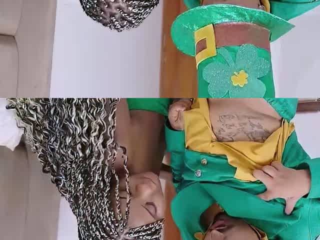 Busty Latina gets her booty pummeled by a tatted midget