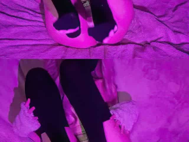 Fascinating Punk Gal with cat paws masturbates her constricted cute vagina