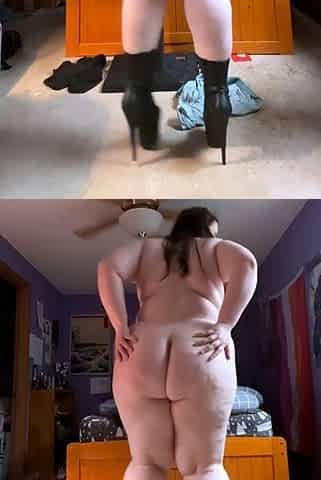 BBW drops it down and then fucks herself