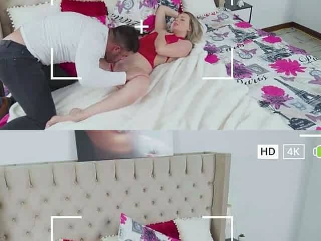 Blonde milf with meaty rump rails dude in bedroom