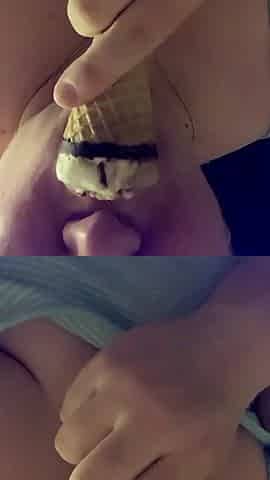 Bbwbootyful fan request licking ice cream