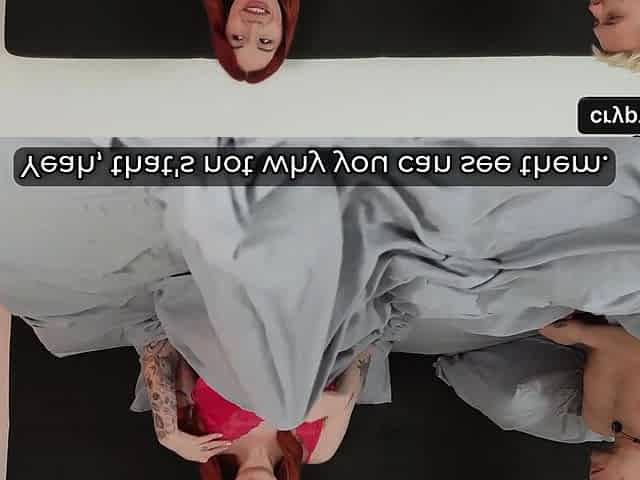 Milf in lingerie shares bed with step son, molten