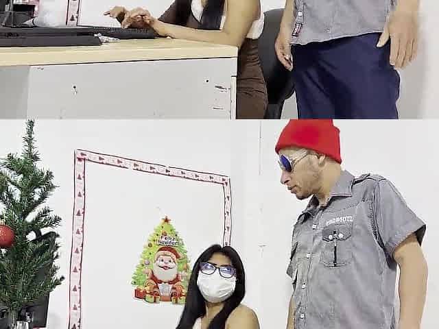 Strict Boss Punishes Hot Latin babe Secretary After Bad Performance Review