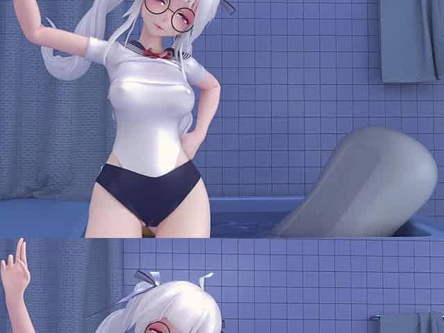 Haku Weak Sailor Suit Big Glasses Petite Figure