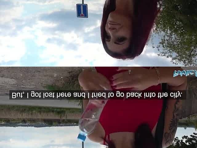 Public Agent Breasty large titties and full oral pleasure lips hot public screw