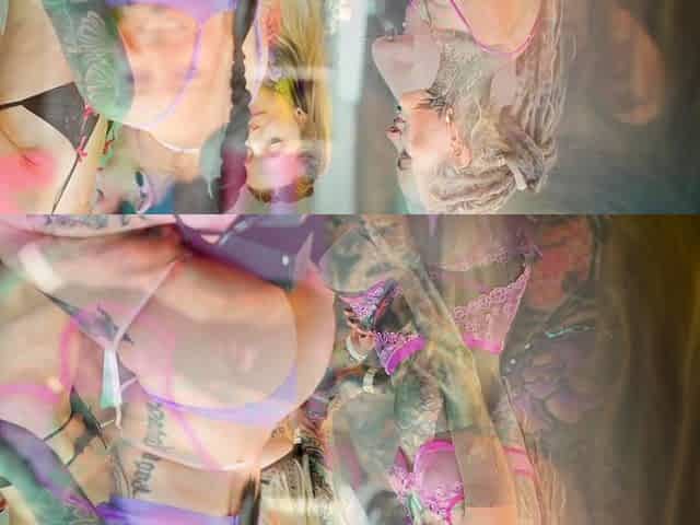 Wild orgy with a group of tattooed models