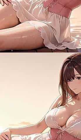 Naughty Hentai Threesome - Two Waifus Overflowing with Double Creampie Delight