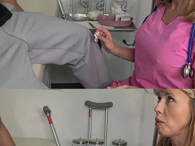 Large Titty Nurse Helps Me Bust at The Hospital - Amber Pursue X Teddy Tarantino