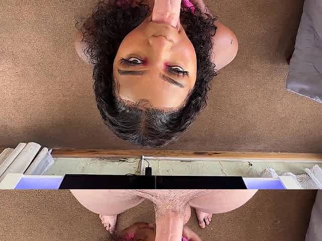 Thick Ebony Beauty Gets Bred By a White Male and That babe Rubs All The Cum In