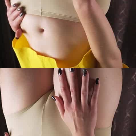 Angel Teases Her Overweight Twat Cameltoe In Old Style Pants