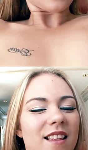 Blonde skinny teen is really taken on by her boyfriend