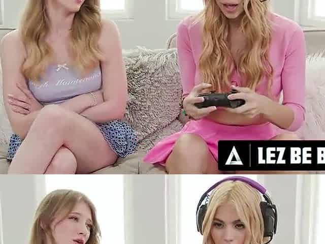 LEZ BE BAD - Small Melody Marks Belt-On Bangs Roommate Lilith Grace Whilst This babe Plays Clip Games