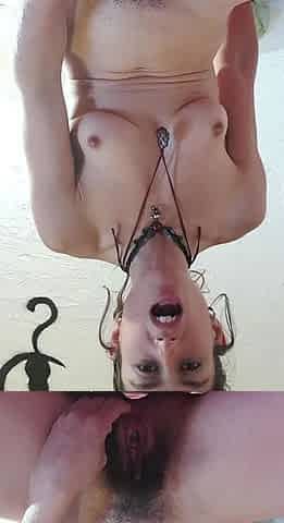 Busty brunette solo masturbation