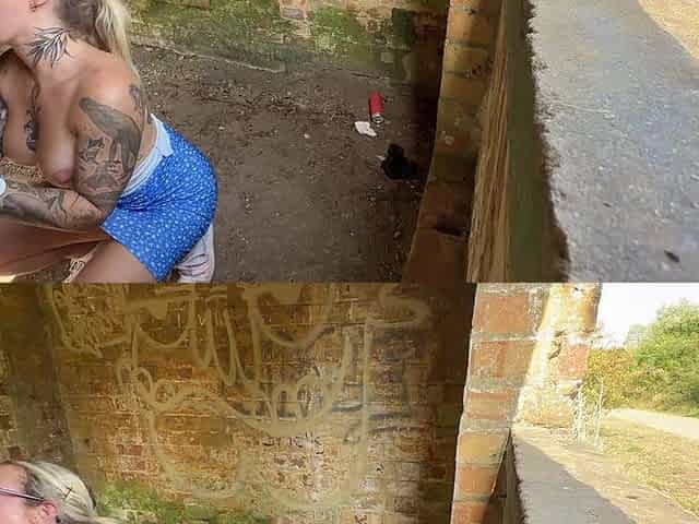 British Floozy Gets Screwed in Public UK Dogging with Married Cheat - Sophia May