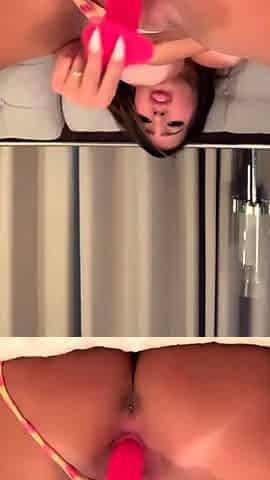 Chubby Brunette Big Boobs Dildo Masturbation
